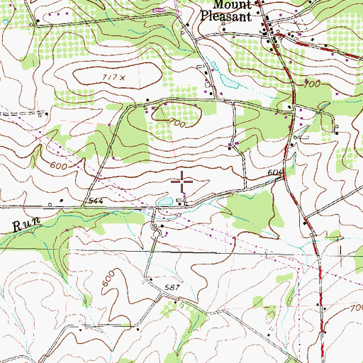 Topographic Map of Vogelsong Airport (historical), PA