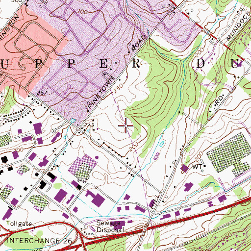 Topographic Map of Rorer Group Airport, PA