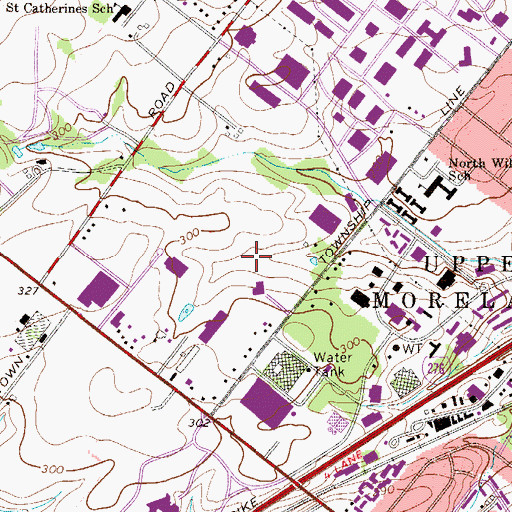 Topographic Map of Asplundh Airport (historical), PA