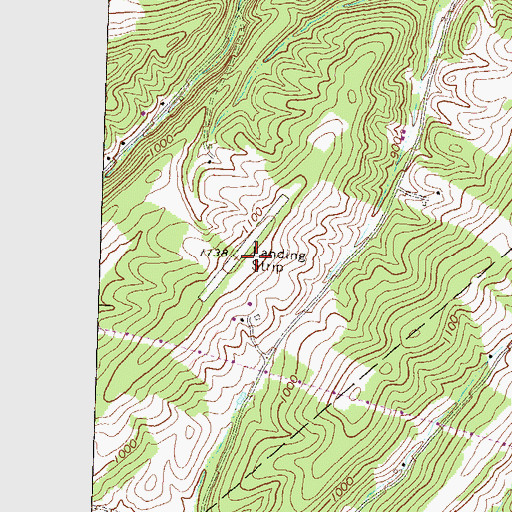 Topographic Map of Memmi Airport, PA