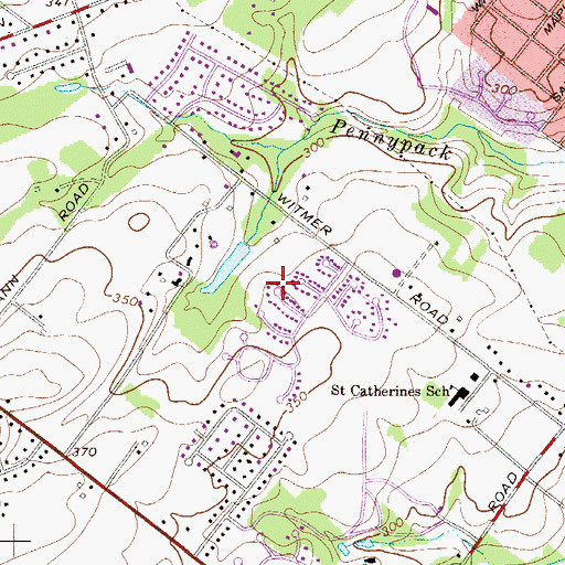 Topographic Map of Keystone Helicopter Corp/Toll Brothers Airport (historical), PA