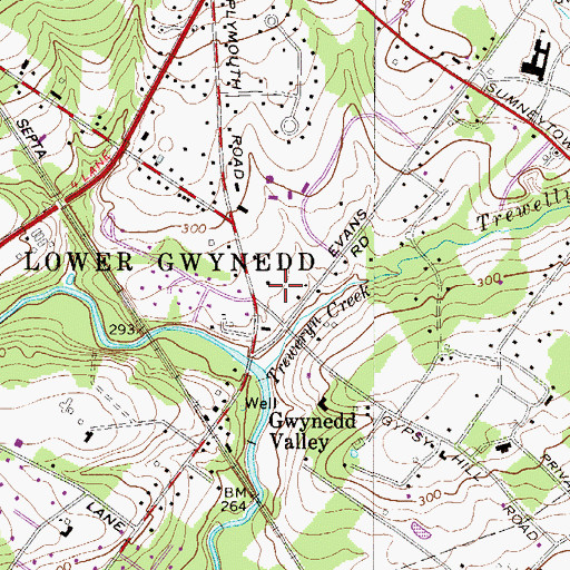 Topographic Map of Packus Airport (historical), PA