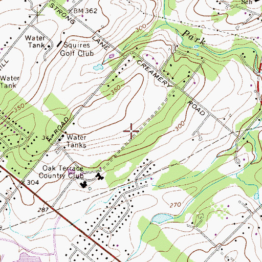 Topographic Map of Melville Airport (historical), PA