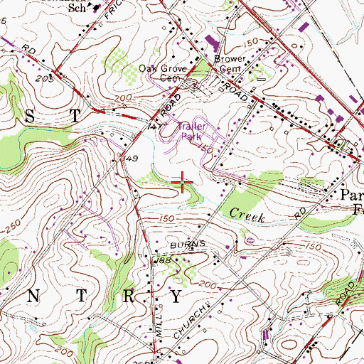 Topographic Map of Emery Field (historical), PA