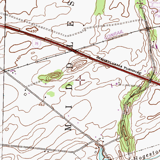 Topographic Map of Neiderer Airport, PA