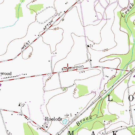 Topographic Map of McClister Airport (historical), PA