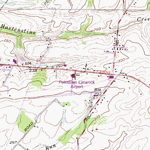 Topographic Map of Heritage Field, PA