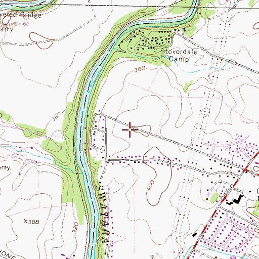 Topographic Map of Ecko Field Airport (historical), PA