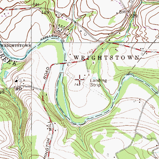 Topographic Map of Stott/Private Airport (historical), PA