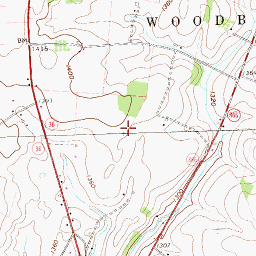 Topographic Map of Baker-Sell Airport, PA