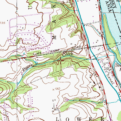 Topographic Map of Pleasant Valley Airport (historical), PA