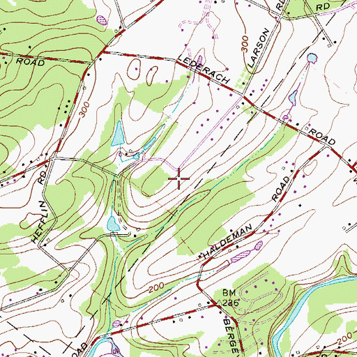 Topographic Map of Kings Airport, PA