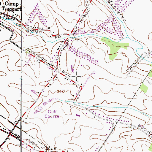 Topographic Map of Fadler Airport (historical), PA
