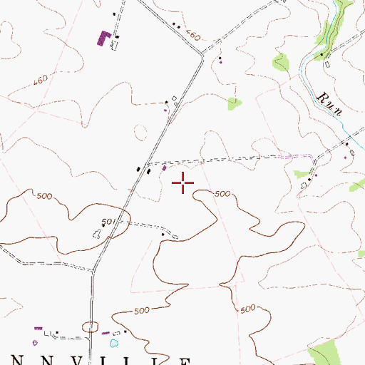 Topographic Map of Kruger Airport (historical), PA