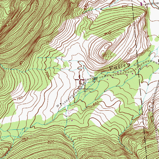 Topographic Map of Shulls Airport, PA
