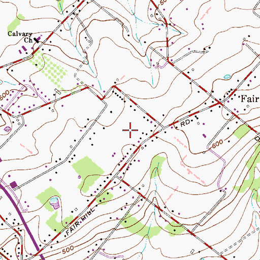 Topographic Map of Gehris Airport, PA