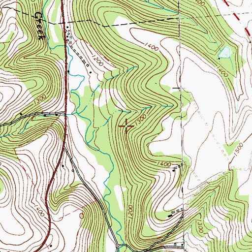 Topographic Map of Flying H Airport (historical), PA