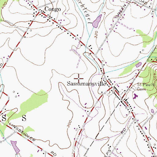 Topographic Map of Hansen Airport (historical), PA