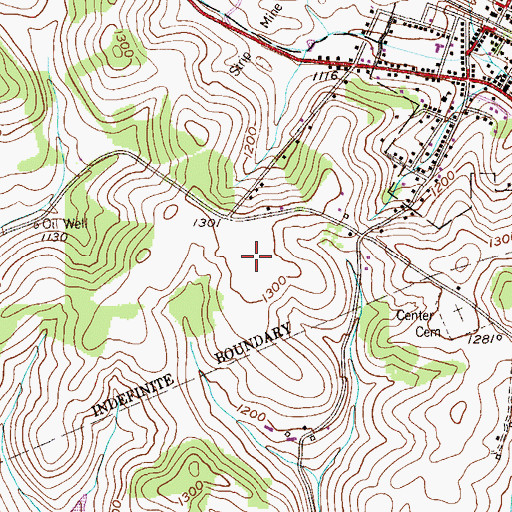 Topographic Map of Lofferts Airport (historical), PA