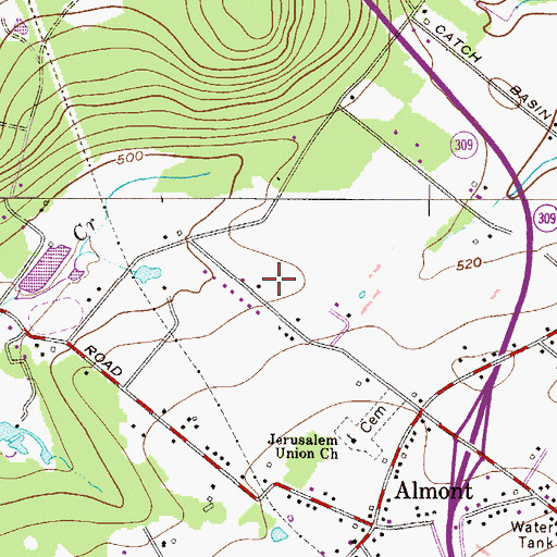 Topographic Map of Navarro Field (historical), PA
