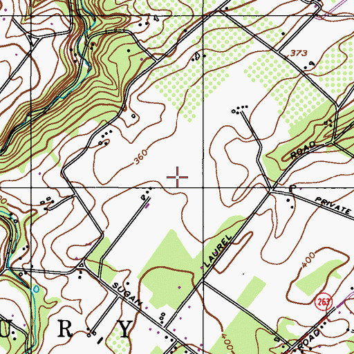 Topographic Map of Aerequus Airport, PA