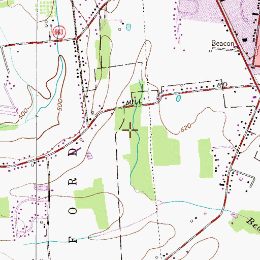 Topographic Map of Beaver Run Airport (historical), PA