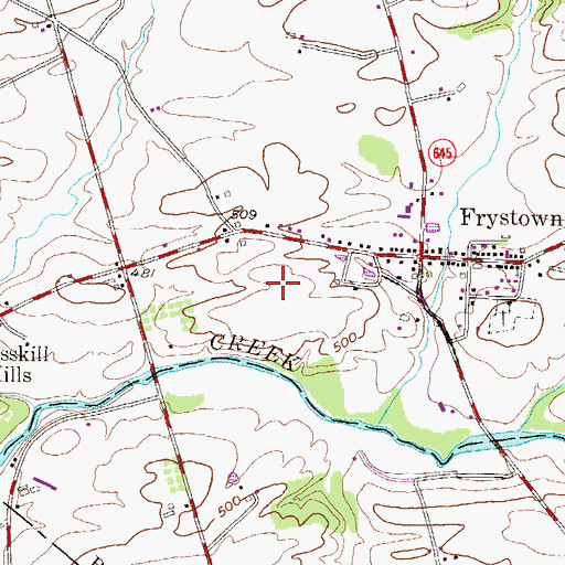 Topographic Map of Krill Personal Use Airport, PA