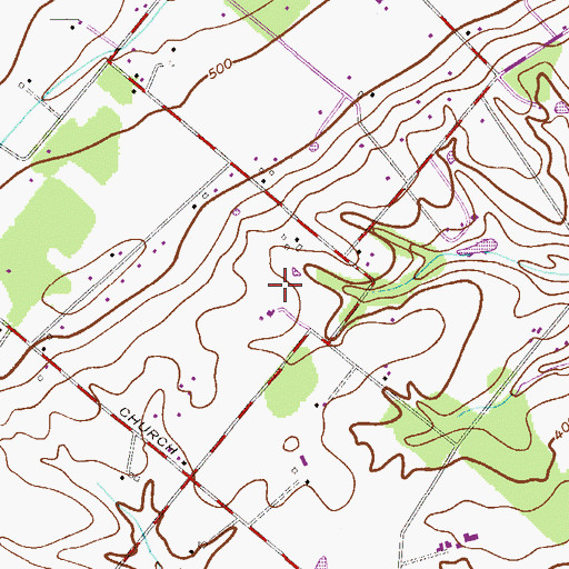 Topographic Map of Ridgeview Airport, PA