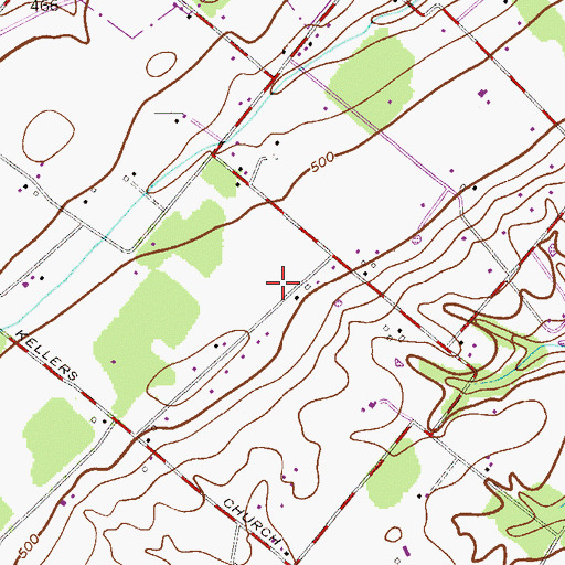 Topographic Map of Stefanik Airport, PA
