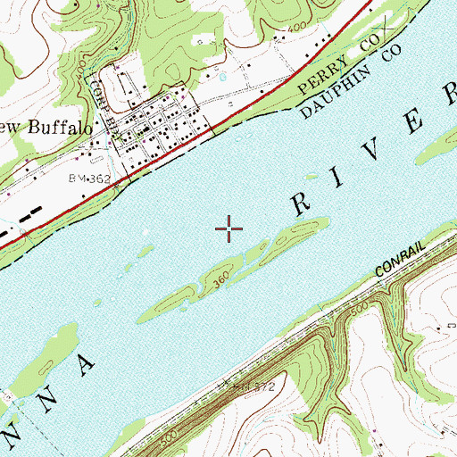 Topographic Map of Walsh Airport (historical), PA