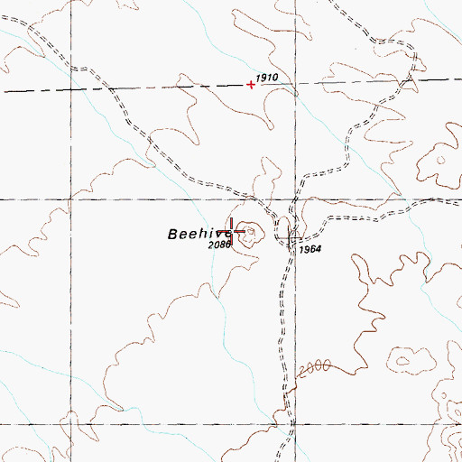 Topographic Map of Beehive, AZ