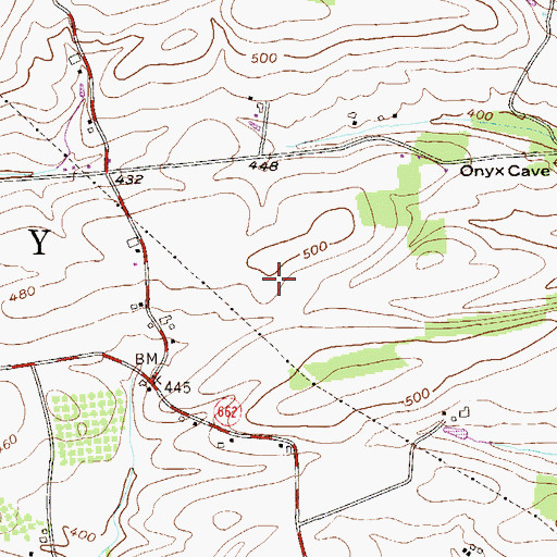 Topographic Map of Don's Place Airpark, PA