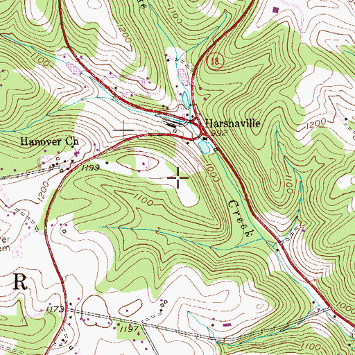 Topographic Map of Mc Coy Airport, PA