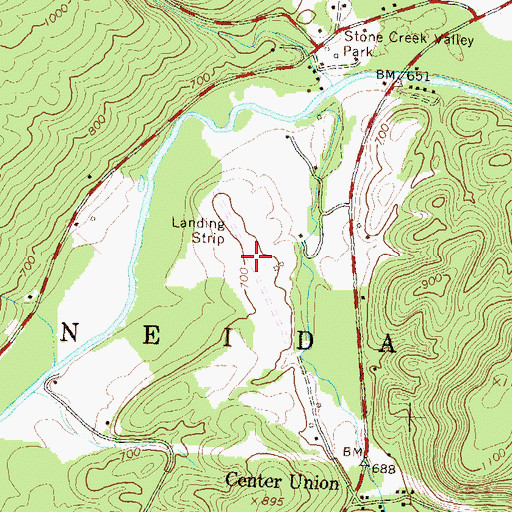 Topographic Map of Feltenberger Airport (historical), PA