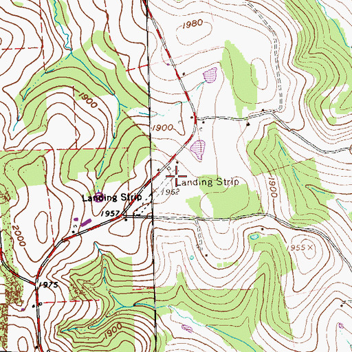 Topographic Map of Strohmier Airport, PA