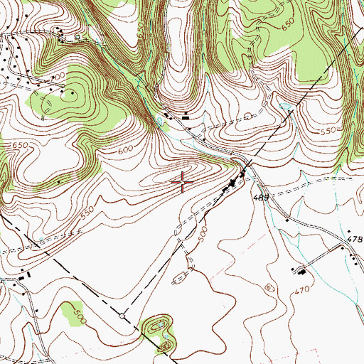 Topographic Map of Zettlemoyer Airport, PA