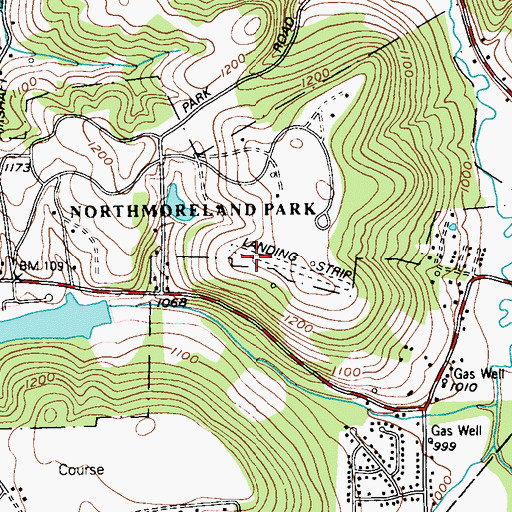 Topographic Map of Kiski Airport, PA