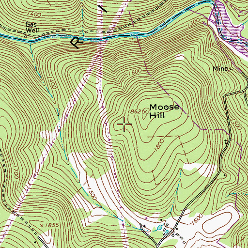 Topographic Map of Evans Field (historical), PA