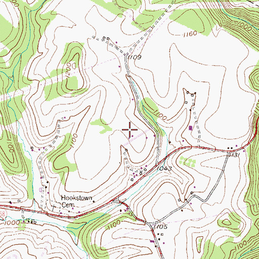 Topographic Map of Fino Airport, PA