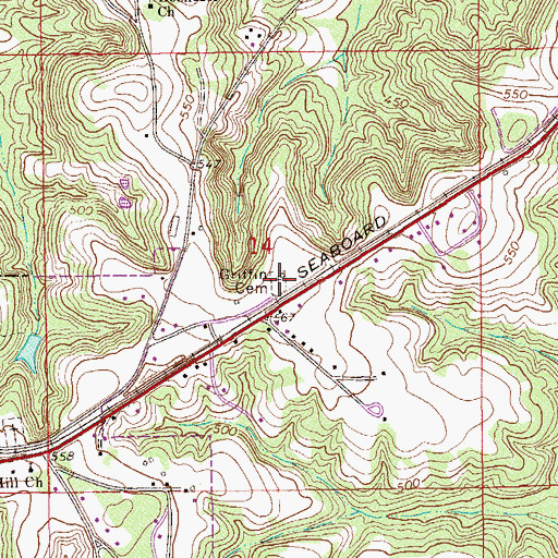 Topographic Map of Griffin Cemetery, AL