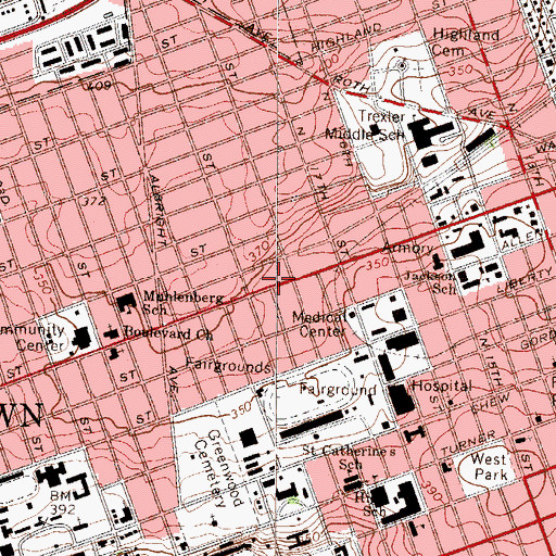 Topographic Map of Go Helistop, PA