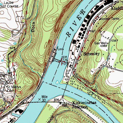 Topographic Map of Snider Airport, PA