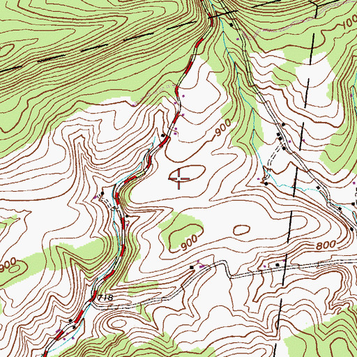 Topographic Map of Neon Airport (historical), PA