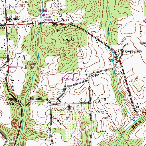 Topographic Map of Kindelberger Landing Strip, PA