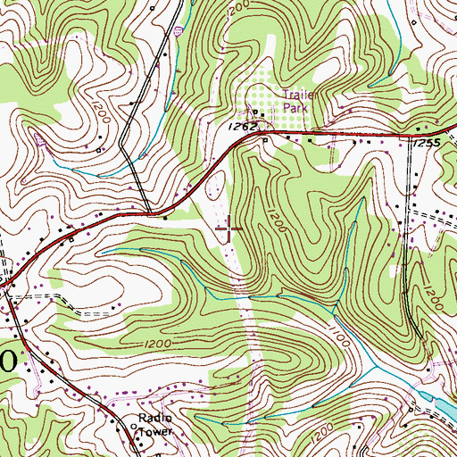 Topographic Map of Sainovich Airport, PA