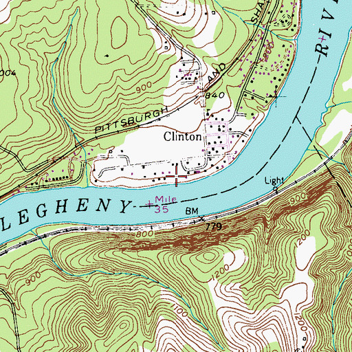 Topographic Map of Kikkatuck Airport (historical), PA