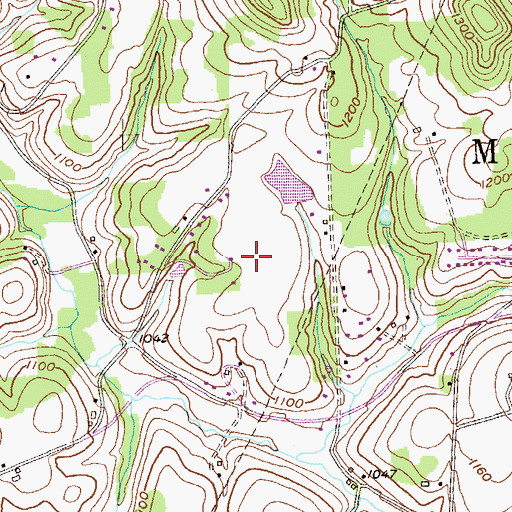 Topographic Map of Hawkins Field, PA