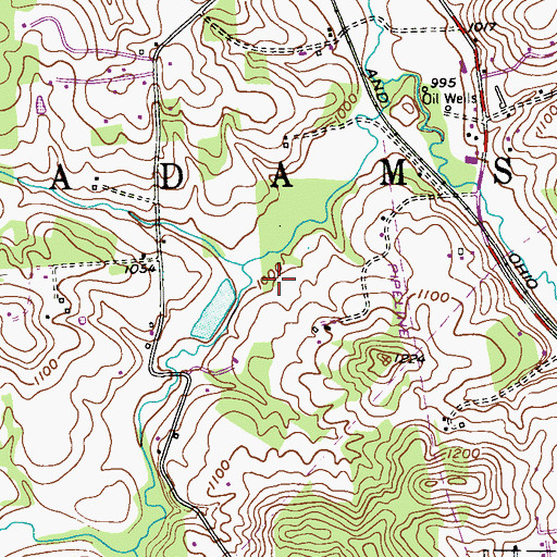 Topographic Map of Lakehill Airport, PA