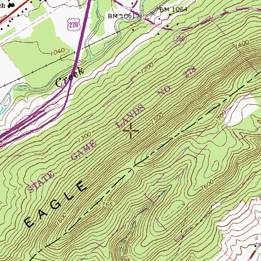 Topographic Map of Steco Airport (historical), PA