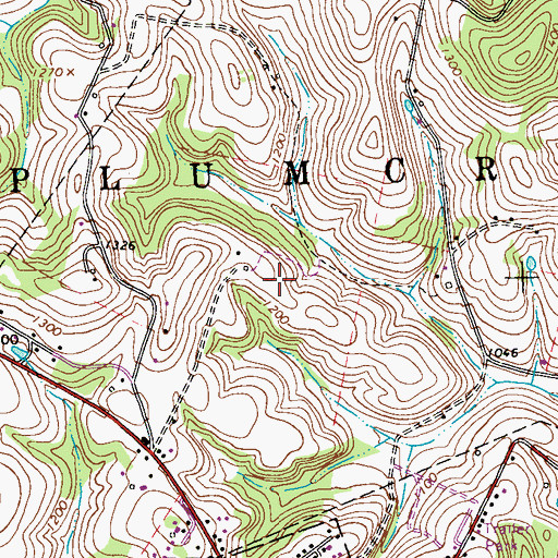 Topographic Map of Flying O Airport (historical), PA